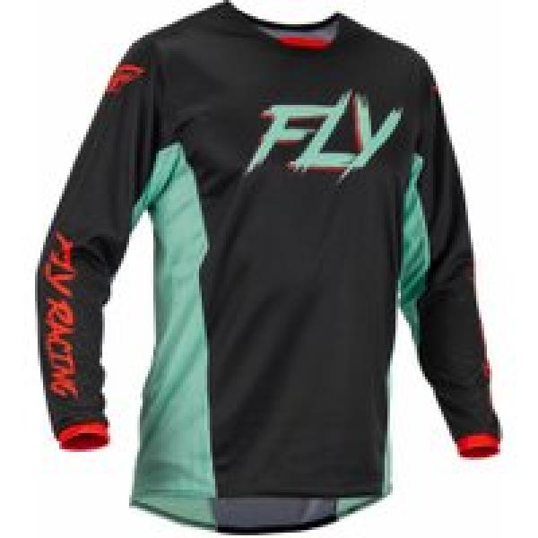 fly kinetic s e rave long sleeve jersey black mint green red
