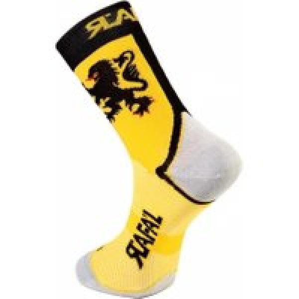 paar sokken rafa l model selection de leeuw van vlaanderen geel zwart