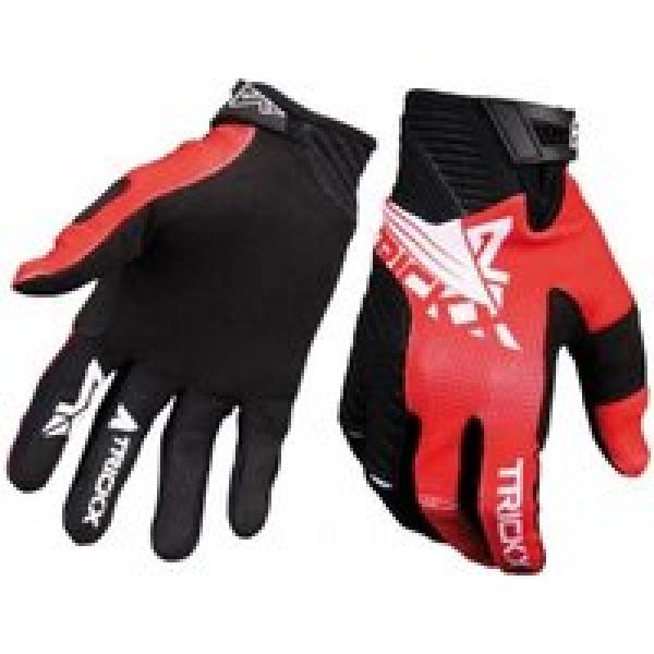 trick x race long handschoenen zwart rood