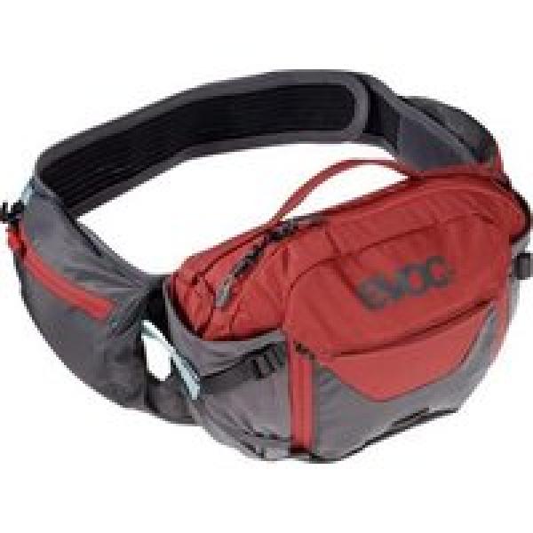 evoc hip pack pro 3l grey red belt 1 5l water pouch