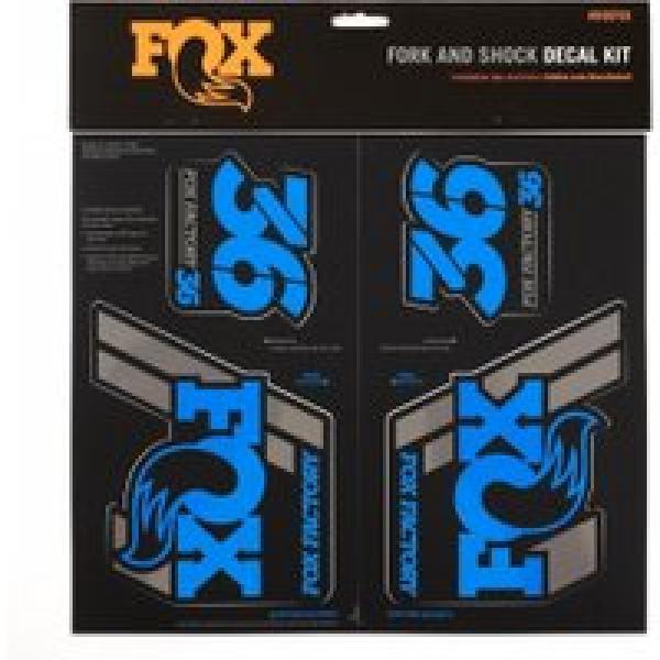 fox racing shox heritage blue stickers kit
