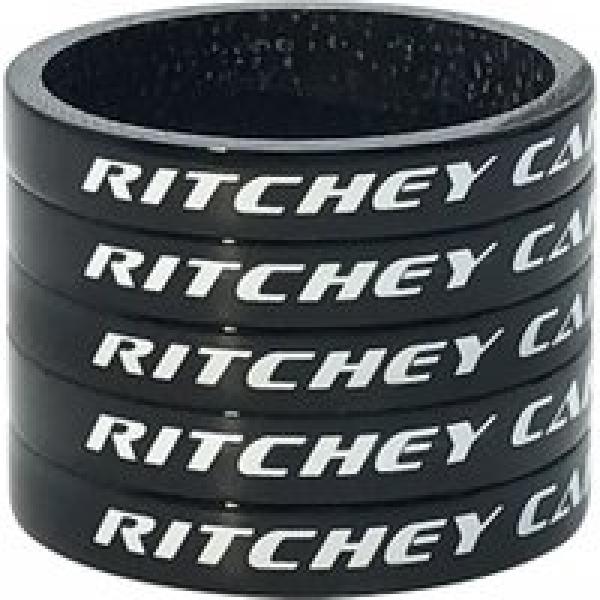 ritchey glossy carbon headset spacers black x5