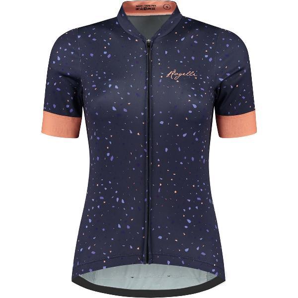Rogelli Terrazzo Fietsshirt - Korte Mouwen - Dames - Paars, Koraal - Maat M