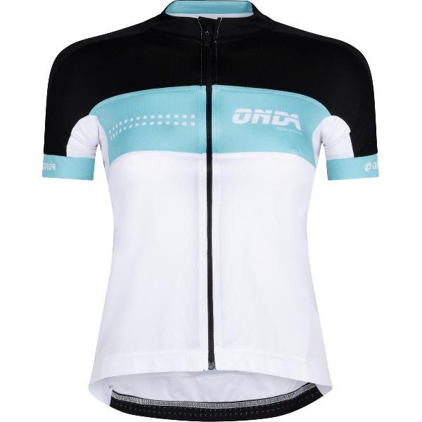 ONDA Fietsshirt korte mouw dames Wit Blauw - Pro Douro - L
