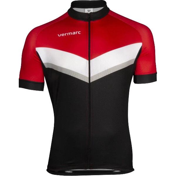 Vermarc Sports Fietsshirt Vermarc Puntino Spl Trui Km Lr Zwart/Rood - Maat: 2XL, Kleur: Rood