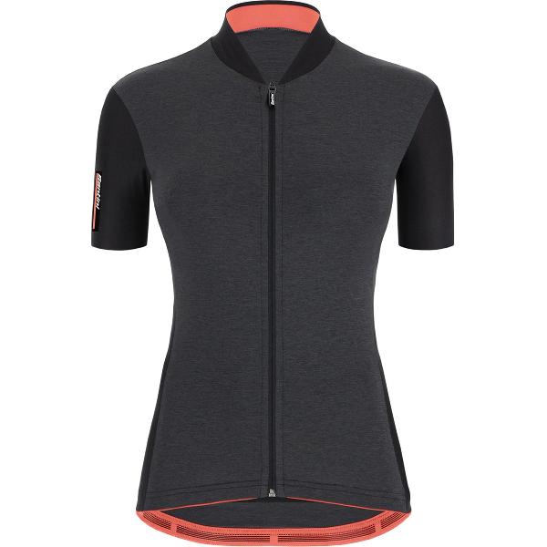 Santini Fietsshirt Korte mouwen Zwart Dames - Colore S/S Jersey For Women Black - S