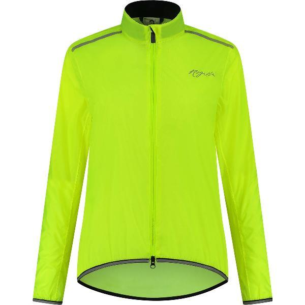 Rogelli Essential Regenjas - Fietsregenjack - Dames - Fluor-Geel - Maat M