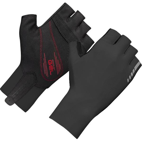 GripGrab - Aero TT RaceDay Aerodynamische Tijdrit Wielren Fietshandschoenen Korte Vinger - Zwart - Unisex - Maat L