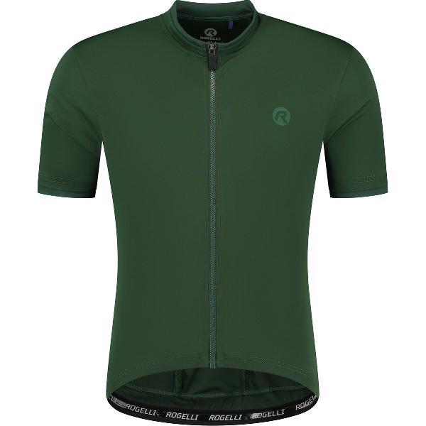 Rogelli Essential Fietsshirt - Korte Mouwen - Heren - Leger Groen - Maat 5XL
