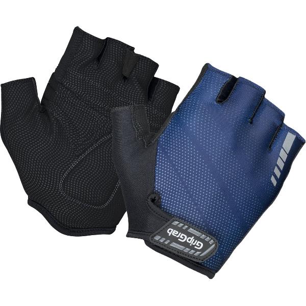 GripGrab - Rouleur Padded Korte Vinger Zomer Fietshandschoenen Wielrenhandschoenen met Padding - Navy Blauw - Unisex - Maat XL