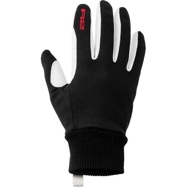 Luxe Winter Fietshandschoenen - Met touchscreen - Extra dikke afsluiting bij de pols - Winterhandschoen voor wandelen, hardlopen en fietsen - Deft R2 - Zwart/Wit - Maat M / 7