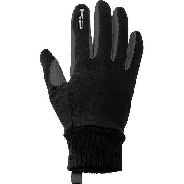 Luxe Winter Fietshandschoenen - Met touchscreen - Extra dikke afsluiting bij de pols - Winterhandschoen voor wandelen, hardlopen en fietsen - Deft R2 - Zwart/Grijs - Maat S / 6