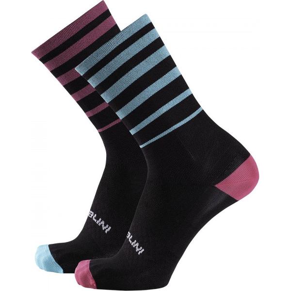 Nalini - Unisex - Fietssokken Zomer - Ademende Wielrensokken - Sneldrogend - Zwart - Blauw - GRAVEL SOCKS (CMP) - XXL