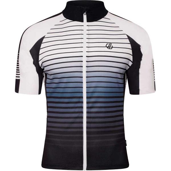 Dare2B, AEP Virtuous Heren fietsshirt met korte mouwen en volledige rits, Zwart, Maat 2XL