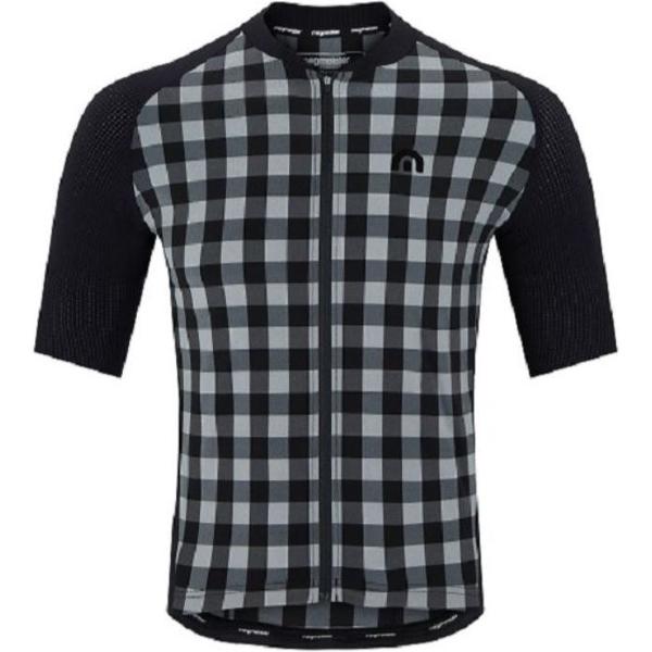 Megmeister Woven Jersey Soane Black/Grey - Fietsshirt korte mouwen Zwart/Grijs Unisex-XL