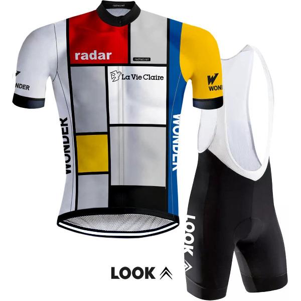 Retro Wielertenue La Vie Claire - Veelkeurig - REDTED - 3XL