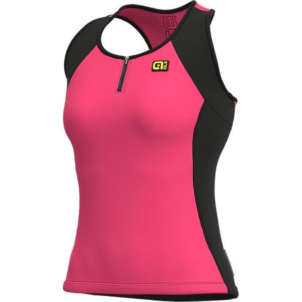 Ale Lady Top Solid Color Block - Fluo Roze - M - Valt klein