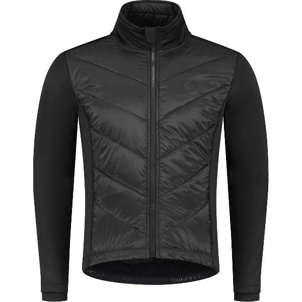 Rogelli Wadded II Winter Fietsjack Heren - Wielrenjack - Winddicht - Zwart - Maat 3XL