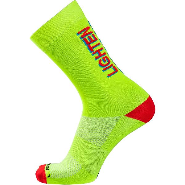 Nalini Unisex Fietssokken zomer - wielrensokken Geel - COMIC SOCKS H.24 Yellow/Lighten - 38-40