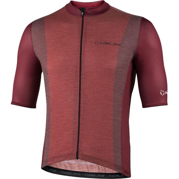 Nalini - Heren - Fietsshirt - Korte Mouwen - Wielrenshirt - Rood - NEW WOOL SS J - S