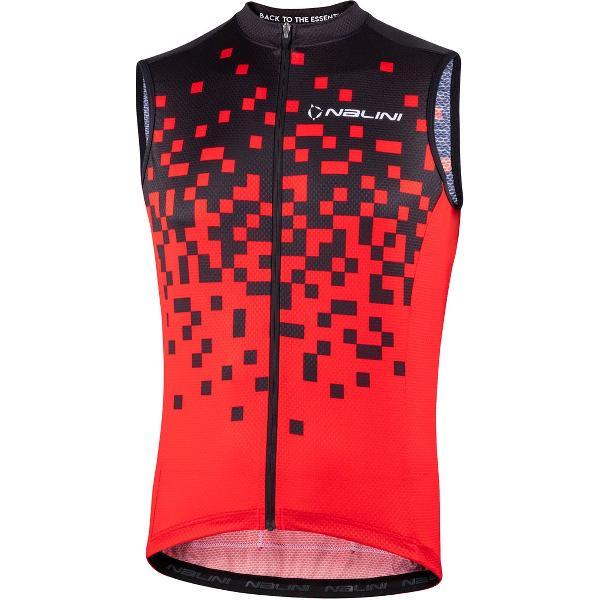 Nalini - Heren - Fietsshirt - Mouwloos - Wielrenshirt - Zwart - Rood - NEW GRENOBLE - M
