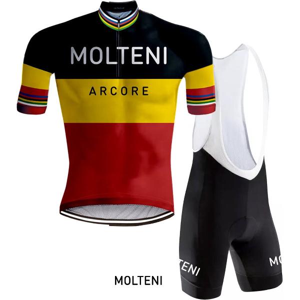 Retro Wielertenue Molteni Belgische Kampioen - REDTED - 5XL