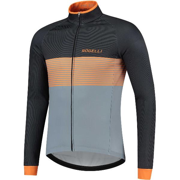 Rogelli Boost Fietsjack Winter - Fietskleding voor Heren - Grijs, Zwart, Oranje - Maat M