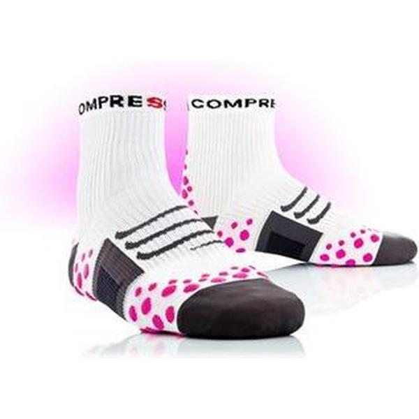 COMPRESSPORT Bike Socks High White Pink
