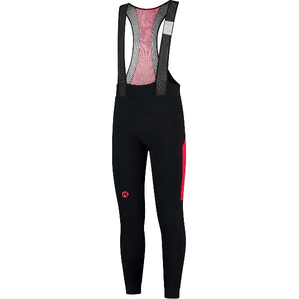 Rogelli Tyro Lange Fietsbroek - Met Bretels - Heren - Zwart, Rood - Maat L