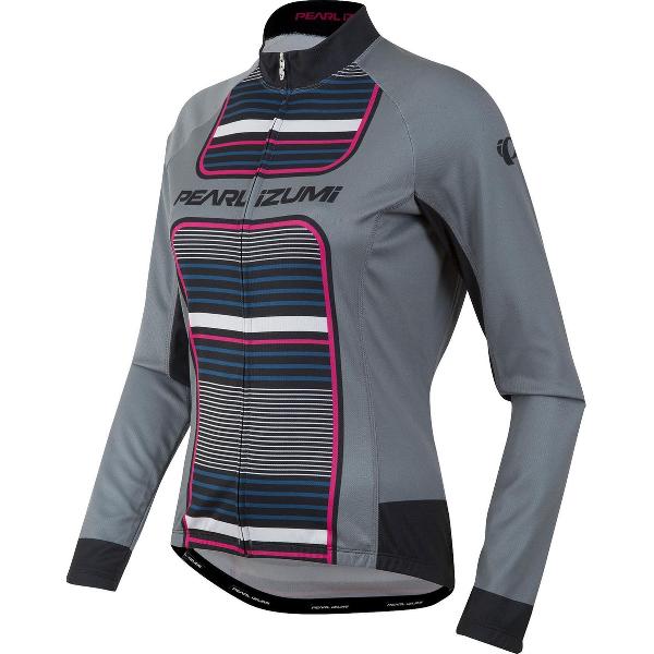 Pearl Izumi Elite Thermal Longsleeve Fietsshirt - Maat XL - Vrouwen - grijs/zwart/roze