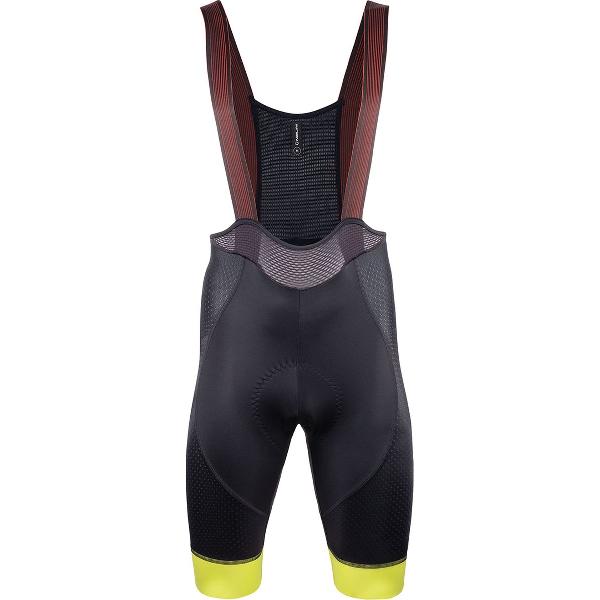 Nalini Heren Fietsbroek kort met bretels - Koersbroek - wielrenbroek Zwart Geel - COLOR BIB SHORT Black/Yellow - XXXXL