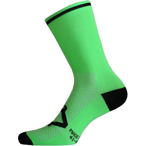 Nalini - Unisex - Fietssokken Winter - Warme Wielrensokken - Thermo - Groen - Zwart - AHS LAMPO H19 - S/M