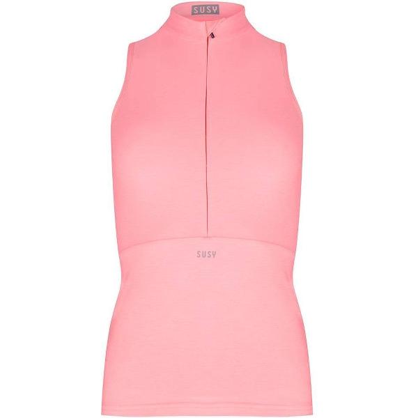 Susy cyclewear - Mouwloos fietsshirt meisjes kinder- roze - 140 146