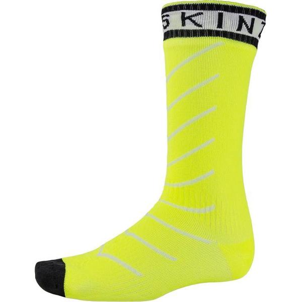 Sealskinz Super Thin Pro sock Hydrostop Fietssokken - Maat XL - Neon Yellow/White/Black