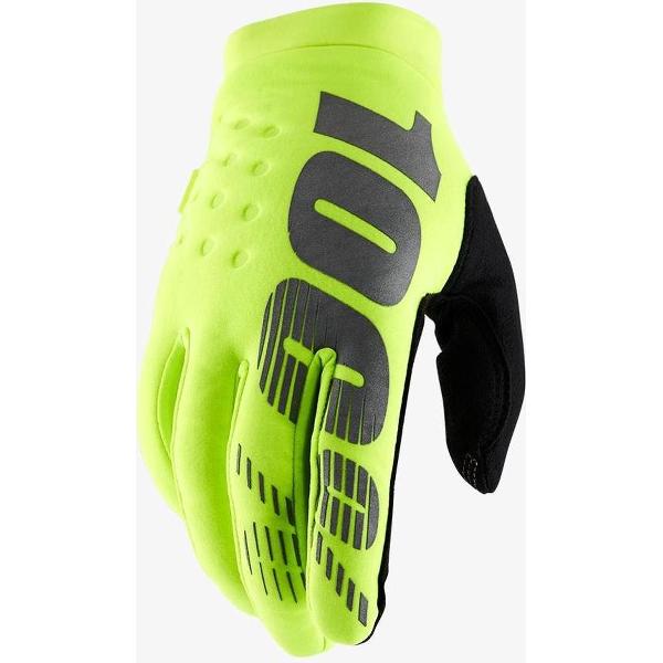 100% Glove MTB BRISKER - Fluo Geel - S