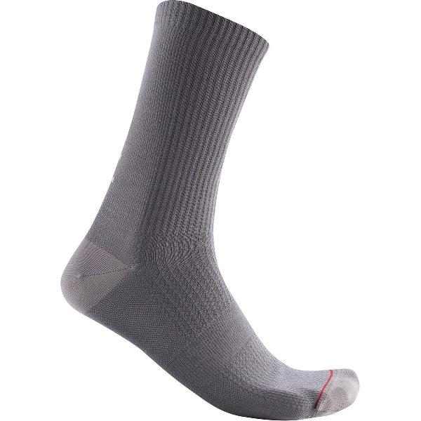 Castelli Bandito Wool 18 Sock - Nickel Gray