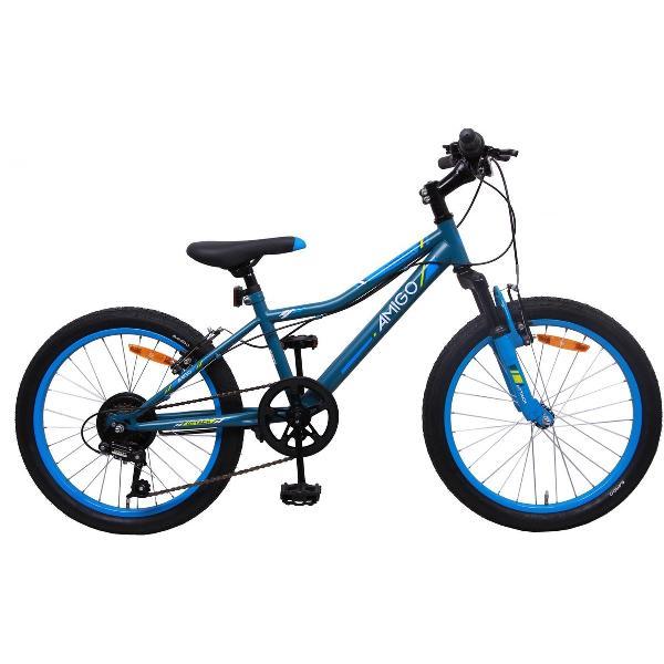 Amigo Attack - Kinderfiets 18 inch - Mountainbike voor jongens - Blauw