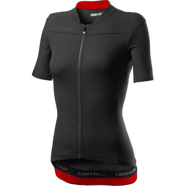 Castelli Fietsshirt Dames Zwart Rood - CA Anima 3 Jersey Light Black/Red - S