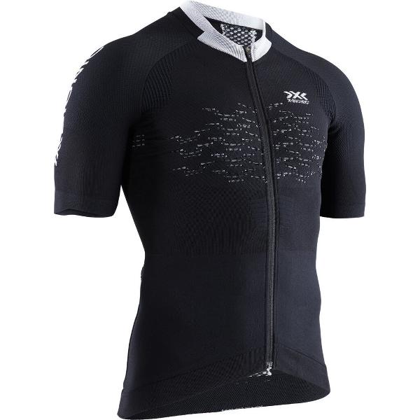 X-Bionic The Trick G2 Fiets Jersey Korte Mouwen Doorlopende Rits Heren, zwart
