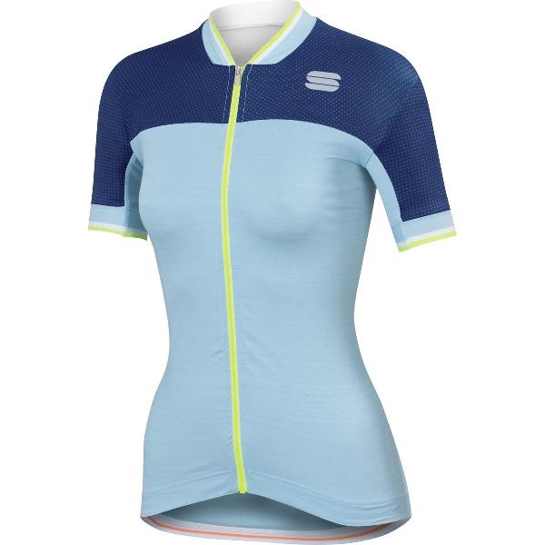 Sportful Fietsshirt korte mouwen Dames Blauw Blauw / SF Grace Jersey-Blue Sky/Blue Twilight-XL