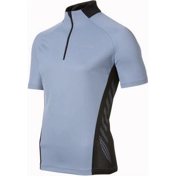 Odlo Action short sleeve 1/2 zip fietsshirt I lichtblauw - S