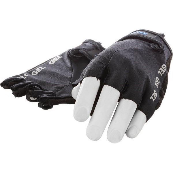 Lycra handschoen Mirage met gelpads maat S - zwart/zwart
