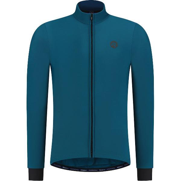 Rogelli Signature Fietsshirt Heren - Wielershirt met Lange Mouwen - Blauw - Maat 3XL