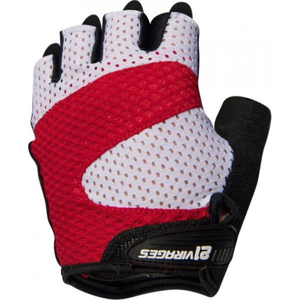 21Virages fietshandschoenen zomer unisex Rood Wit / Summer cycling glove Airflow Red white - XL