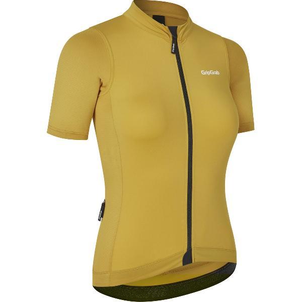 GripGrab - W's RIDE Fietsshirt Korte Mouwen voor Dames Zomer Wielrenshirt Cycling Jersey - Mosterd Geel - Vrouwen - Maat S