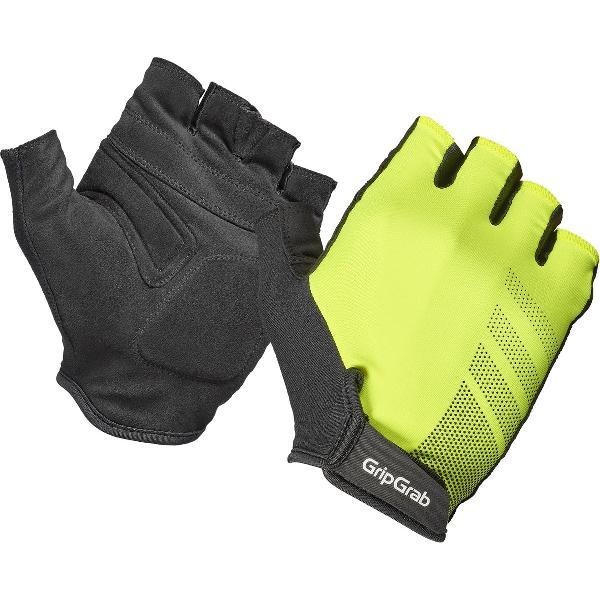 GripGrab - Ride RC Lite Korte Vinger Zomer Fietshandschoenen met Padding - Geel Hi-Vis - Unisex - Maat XL