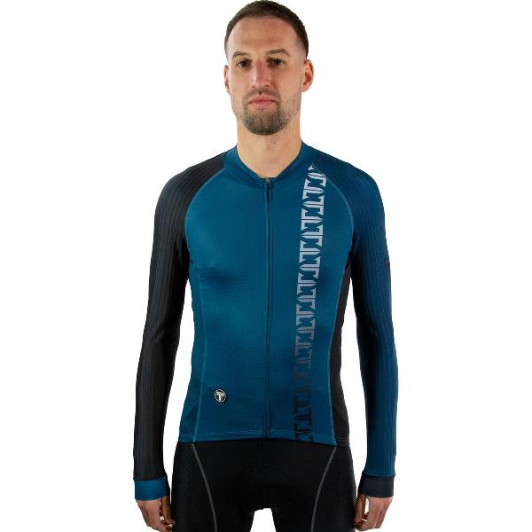 Trititan Titanium Pro Long Aero Sleeves Jersey - Fietsjas - Fietsjack - Blauw - 2XS