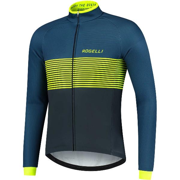 Rogelli Boost Fietsjack Winter - Fietskleding voor Heren - Blauw, Fluor - Maat XL