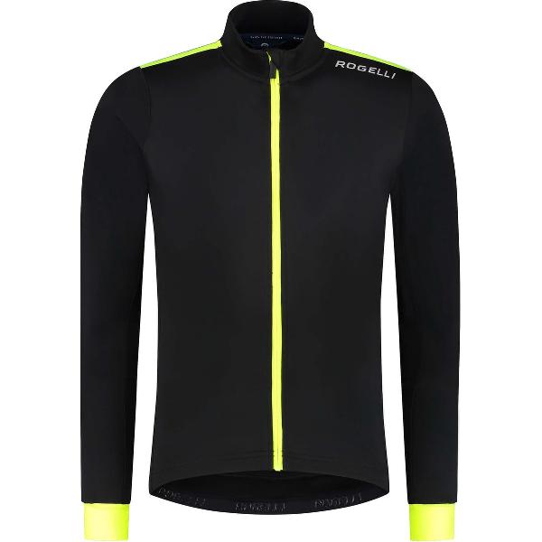 Rogelli Core Fietsshirt Heren Lange Mouwen - Wielershirt - Comfort fit - Zwart, Fluor - Maat M