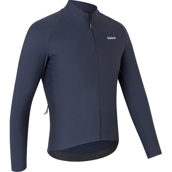 GripGrab - PACR Thermo Fietsshirt Lange Mouwen Lente Herfst Wielrenshirt Cycling Jersey - Navy Blauw - Heren - Maat XXL